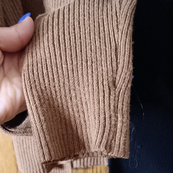 Hazel Moon Women's Tie Front Long Sleeve Rib Knit Shrug Sweaters Cardigan - Picture 4 of 14